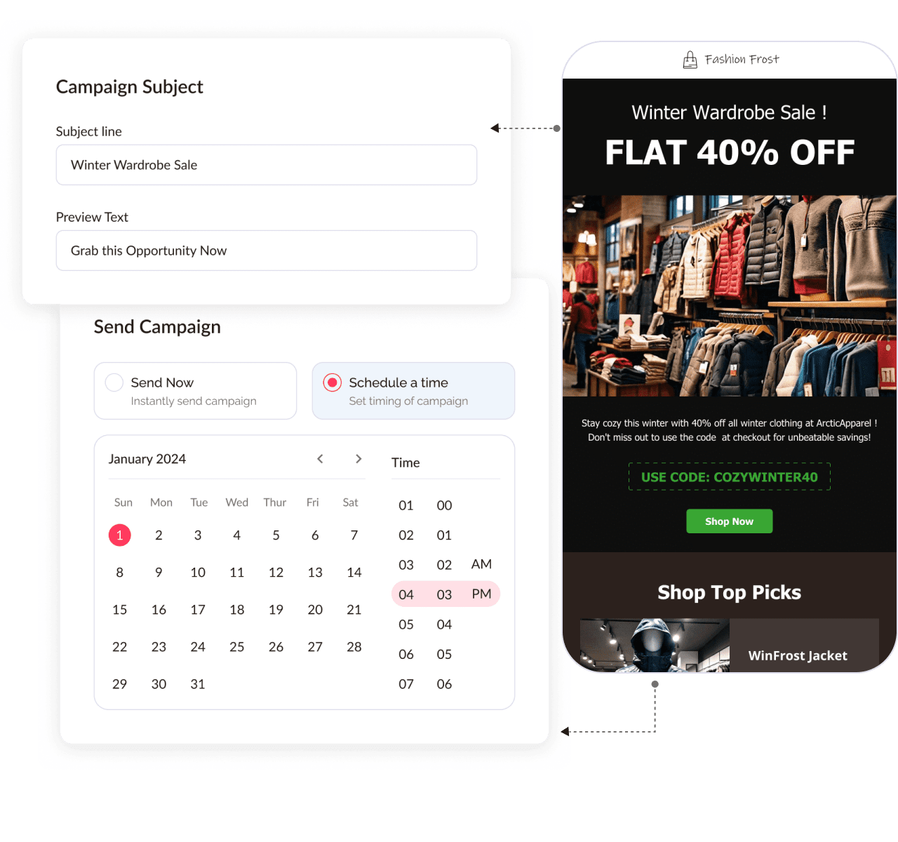 Email campaign creation and analytics dashboard - Adflipr for eCommerce
