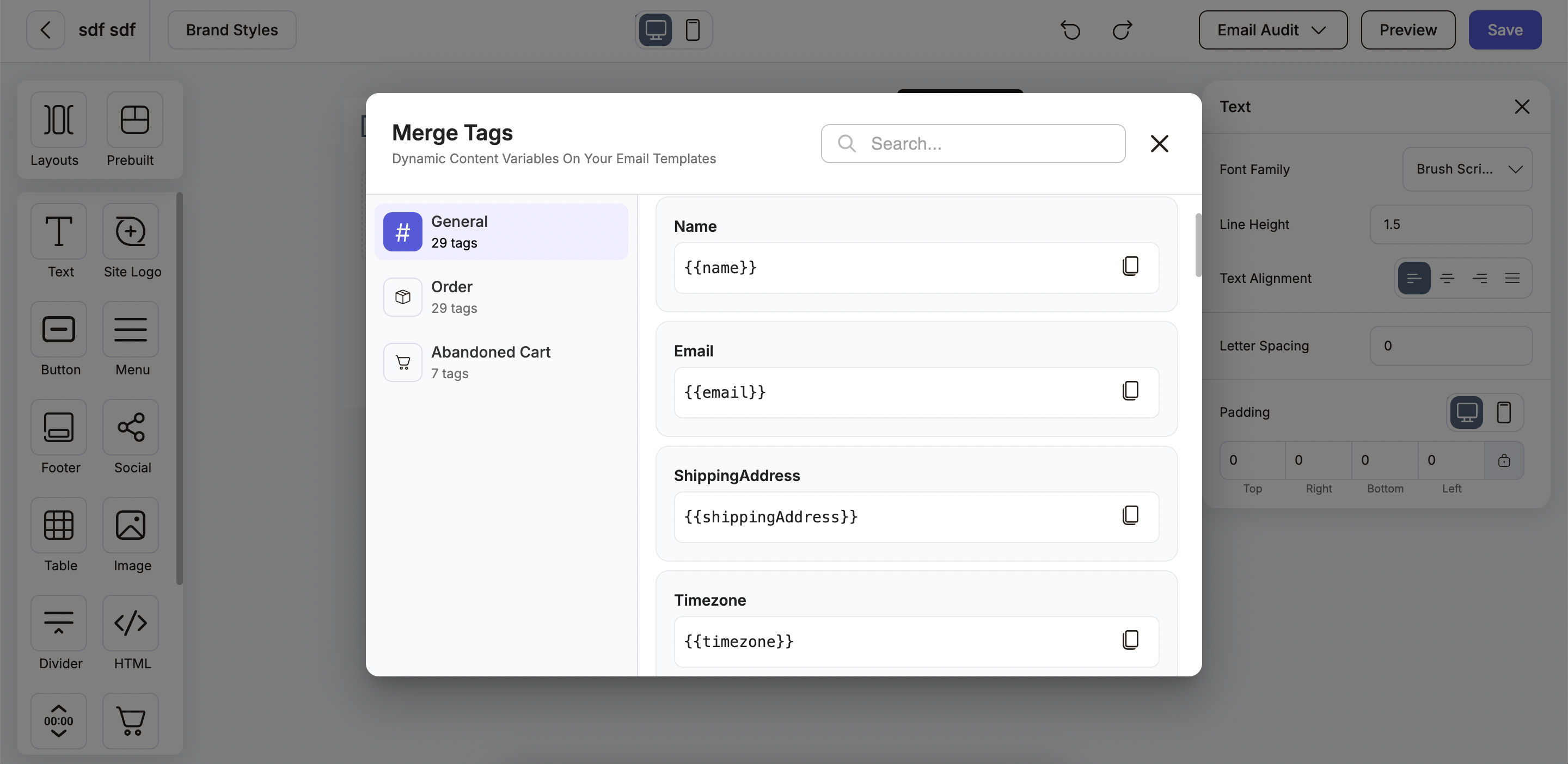 Adflipr merge tag examples