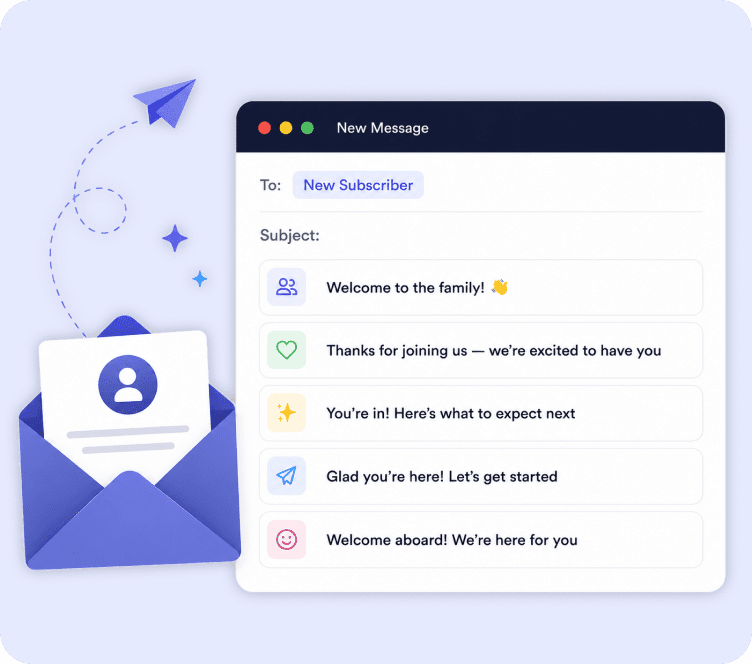 Adflipr welcome email subject lines