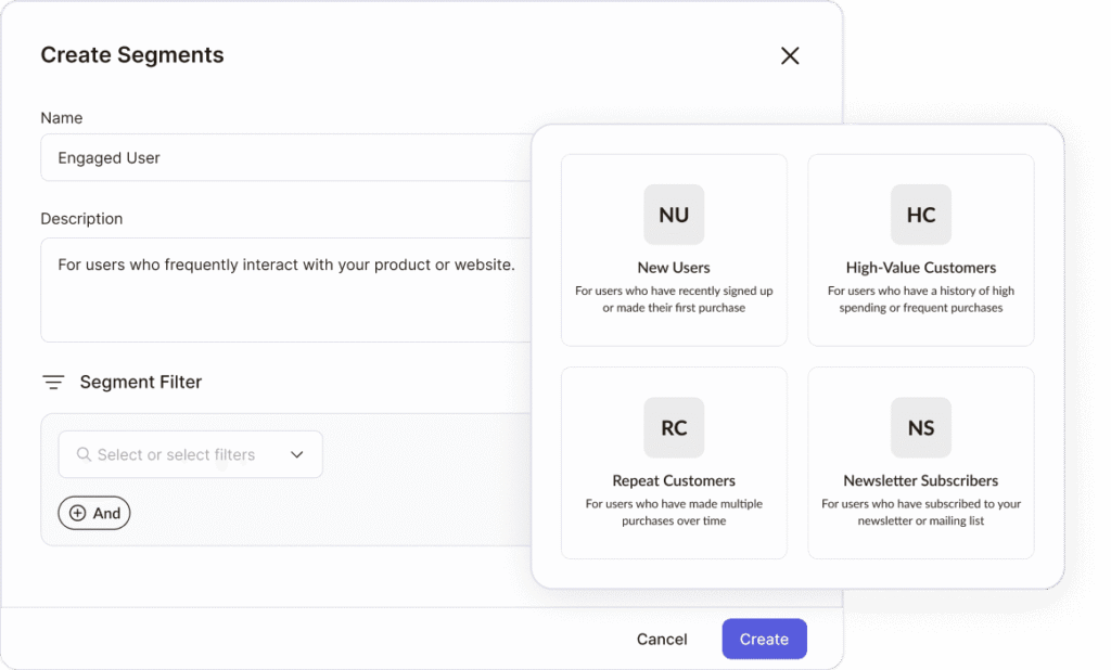 Behavior-based customer segmentation dashboard in Adflipr