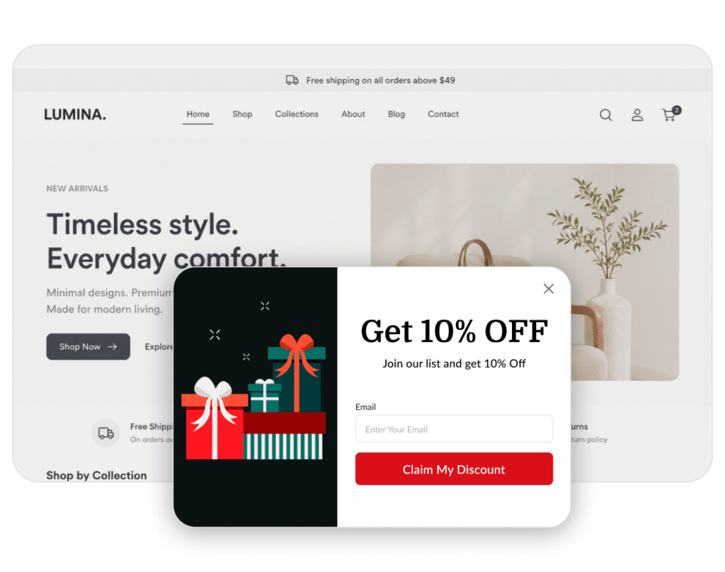 Adflipr Popup live site Preview